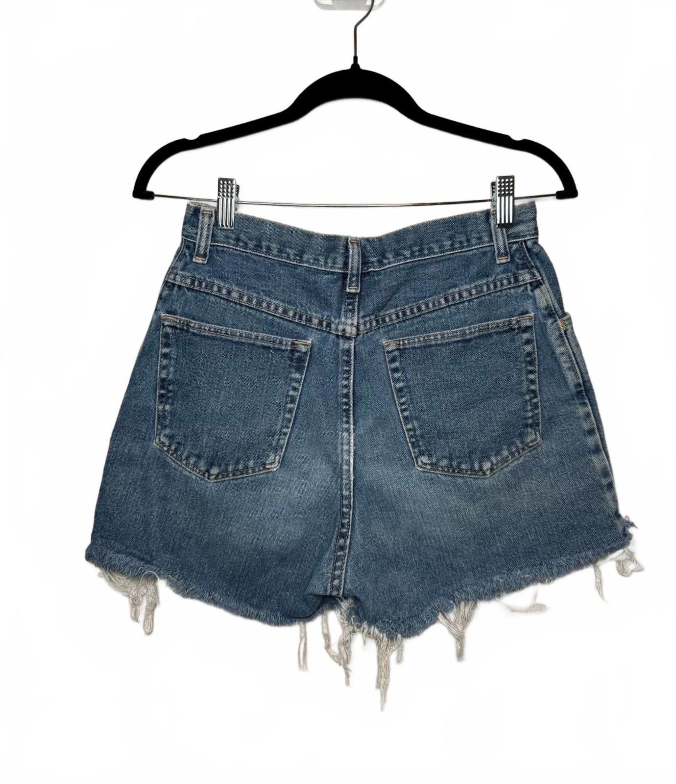Wrangler Vintage 90s Wrangler High Waist Cut Off Denim Shorts Size 28" / US 6 / IT 42 - 2 Thumbnail