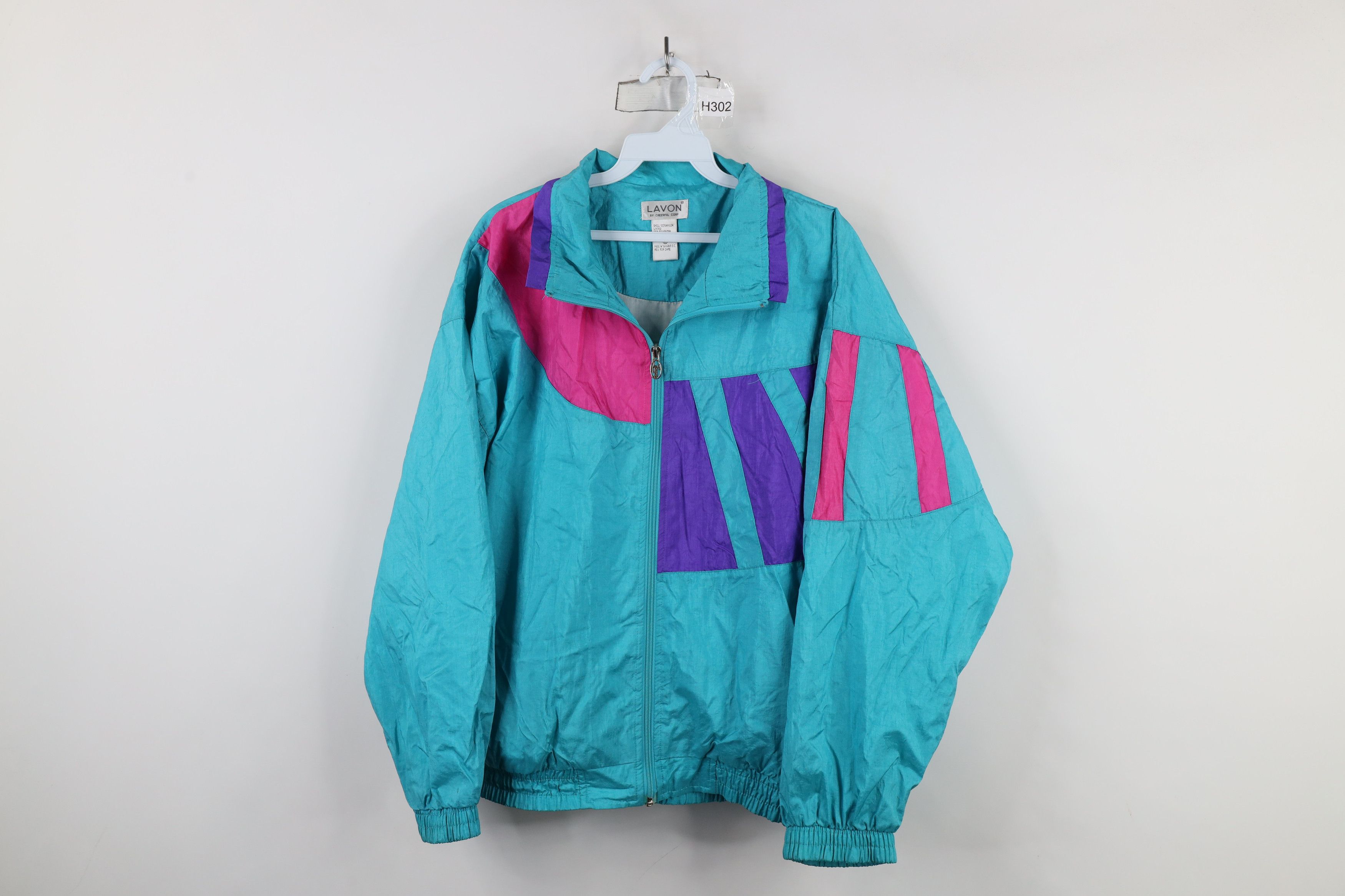 Vintage Vintage 90s Streetwear Lined Full Zip Windbreaker Jacket Size L / US 10 / IT 46 - 1 Thumbnail