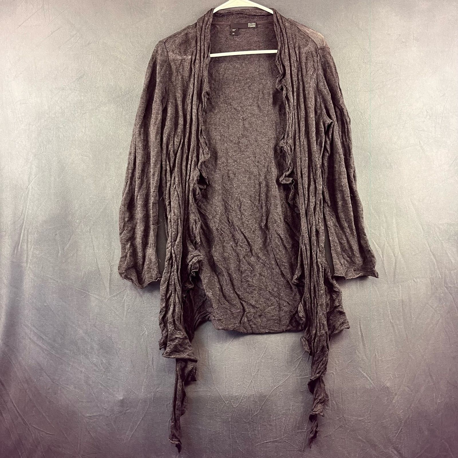 Eileen Fisher Eileen Fisher Cardigan Sweater Womens XS Grey Silk Cashmere Size XS / US 0-2 / IT 36-38 - 1 Thumbnail