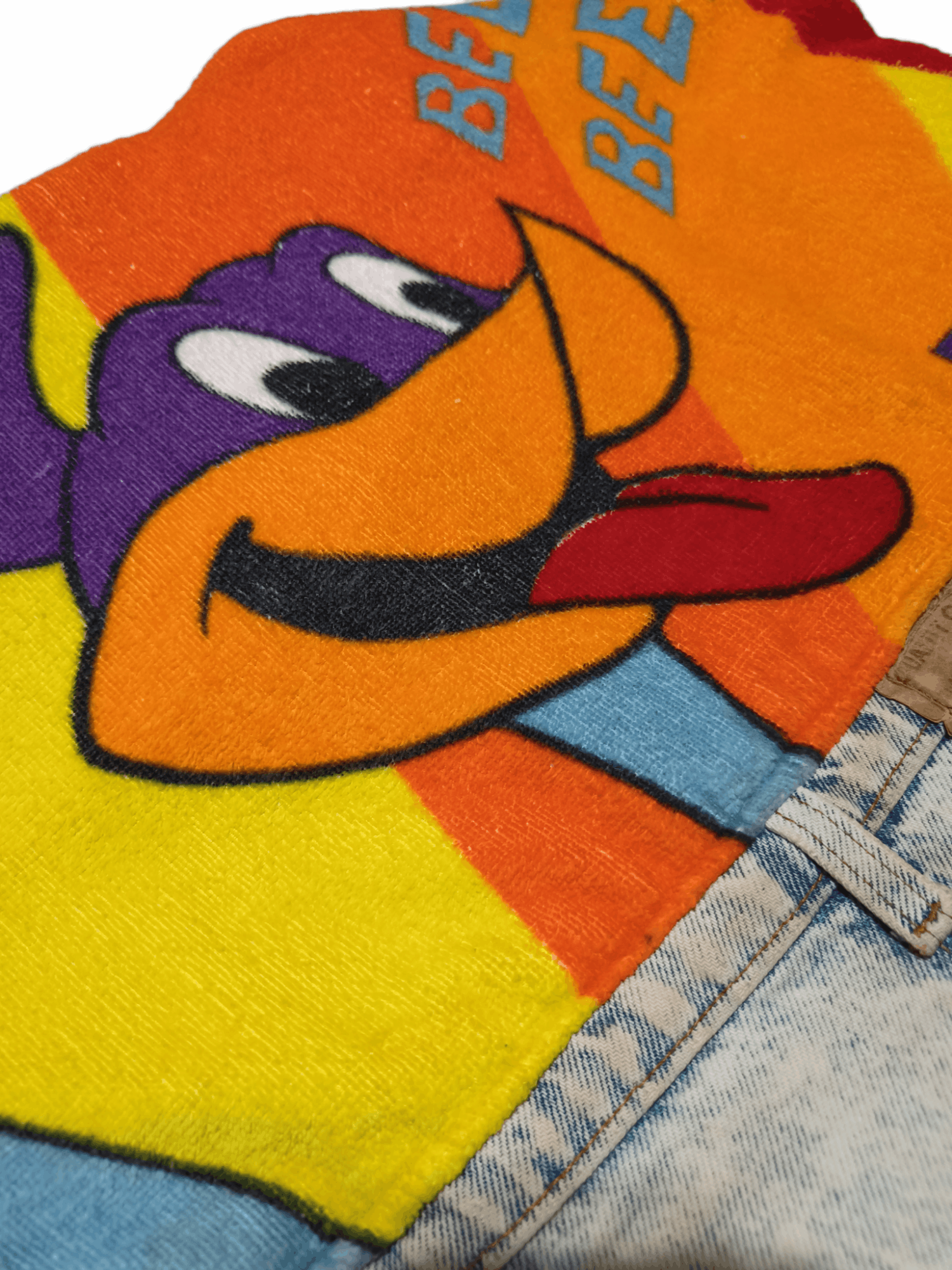 Too Cute Guetta Bros. Vintage Road Runner Wile TOO CUTE Guetta Bros Denim Jacket Size US XL / EU 56 / 4 - 6 Thumbnail