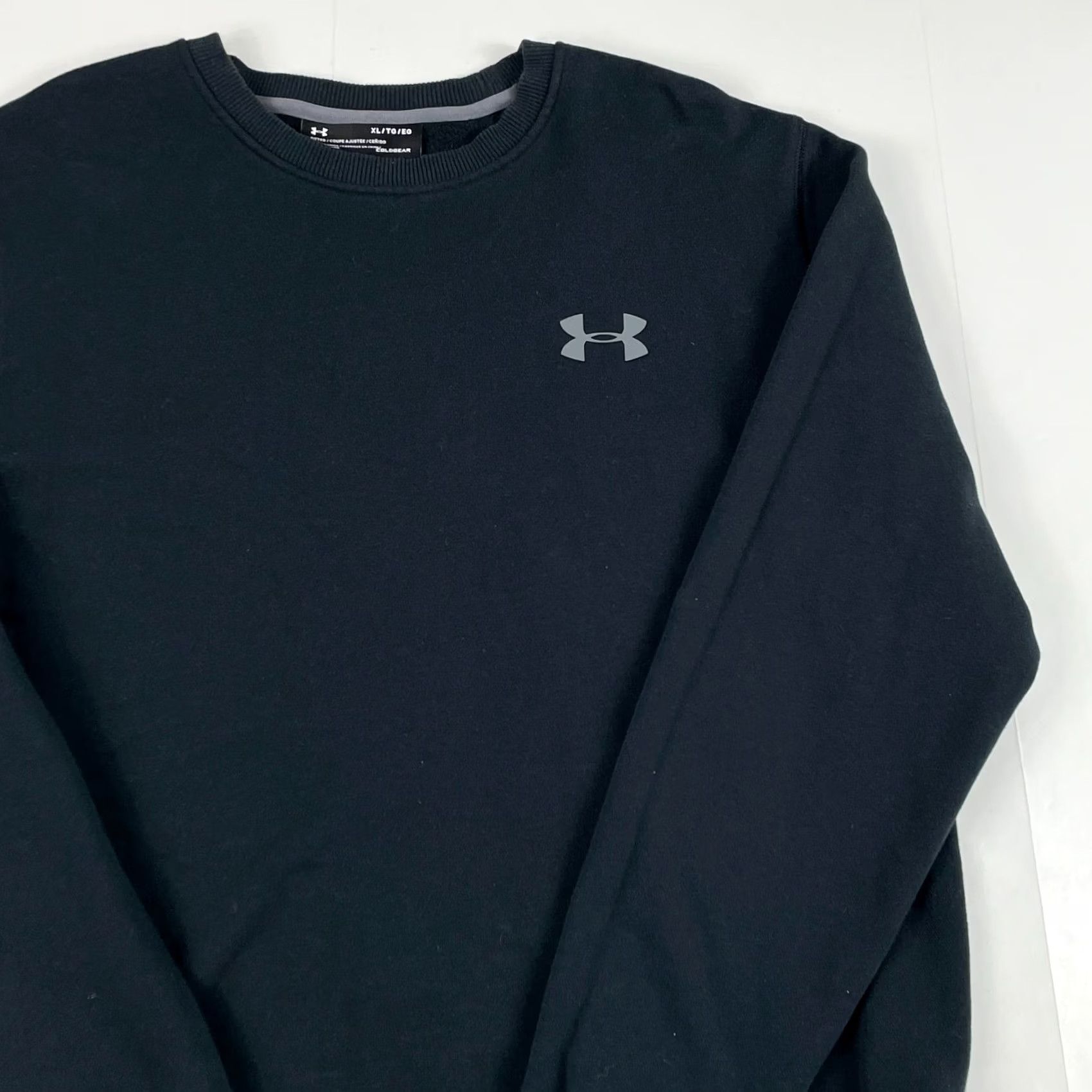 Under Armour Under Armour Sweatshirt Mens XL Black ColdGear Long Sleeve Sweatshirt Pullover Logo Regular Fit Mens Size US XL / EU 56 / 4 - 3 Thumbnail