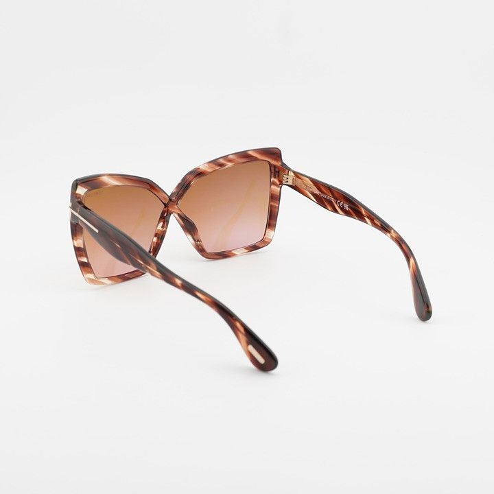Tom Ford Tom Ford Fiore FT1195 54F Sunglasses Red Havana Cat Eye Size ONE SIZE - 9 Thumbnail