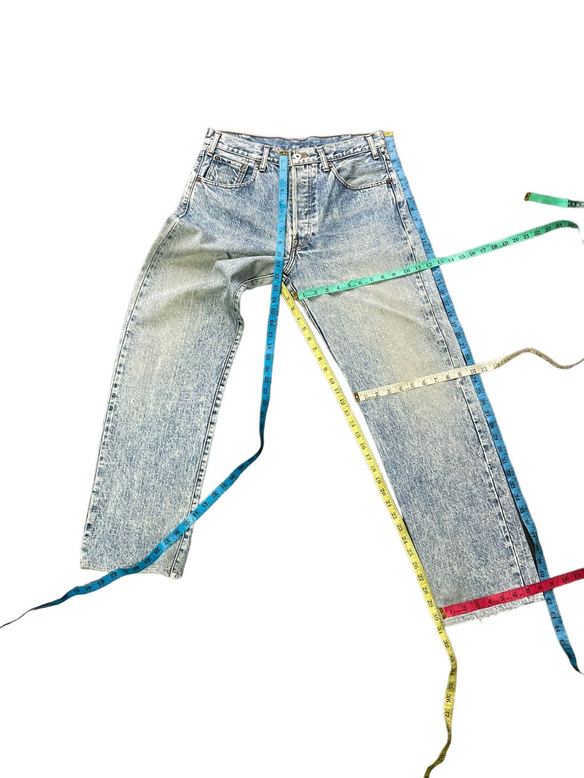 Levi's × Vintage Vintage Levis Lot 701 XX E Selvedge Denim Size US 33 - 13 Thumbnail