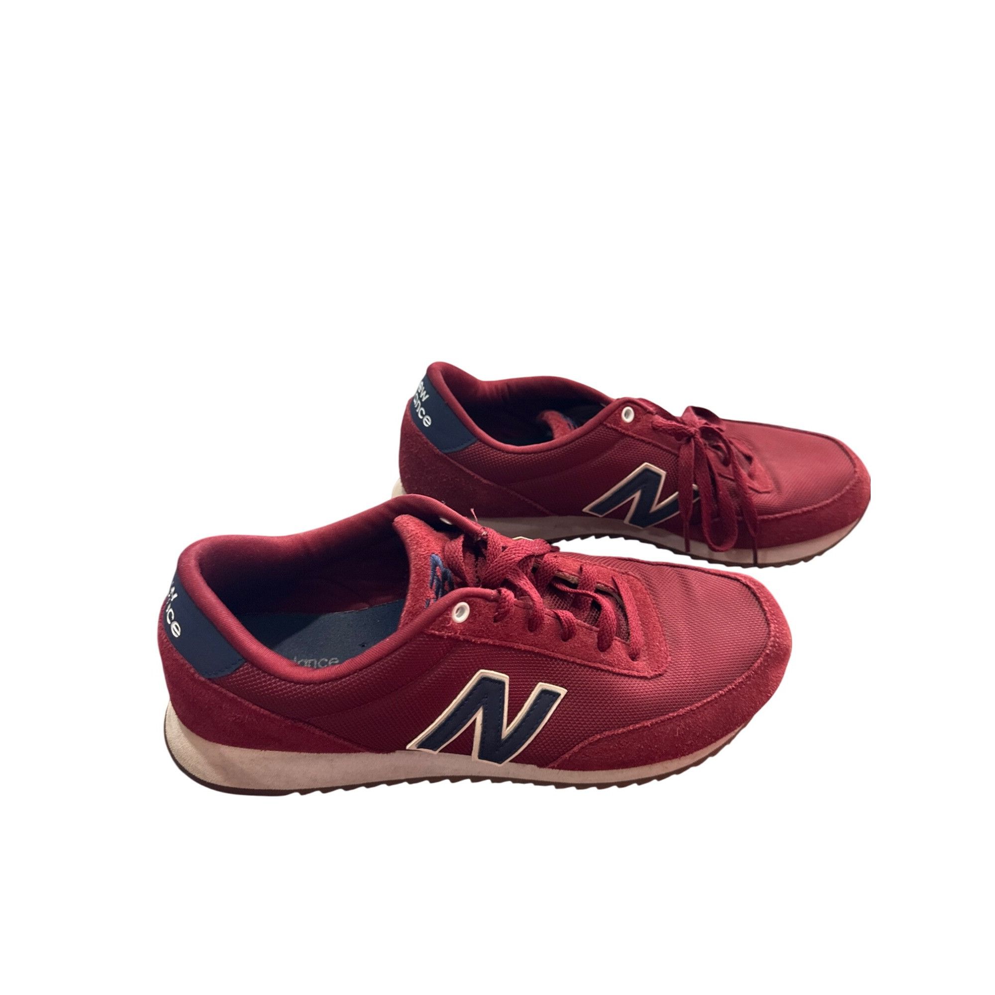 New Balance New Balance 501 mens red leather canvas sneakers Size 11D SK Size US 11 / EU 44 - 4 Thumbnail