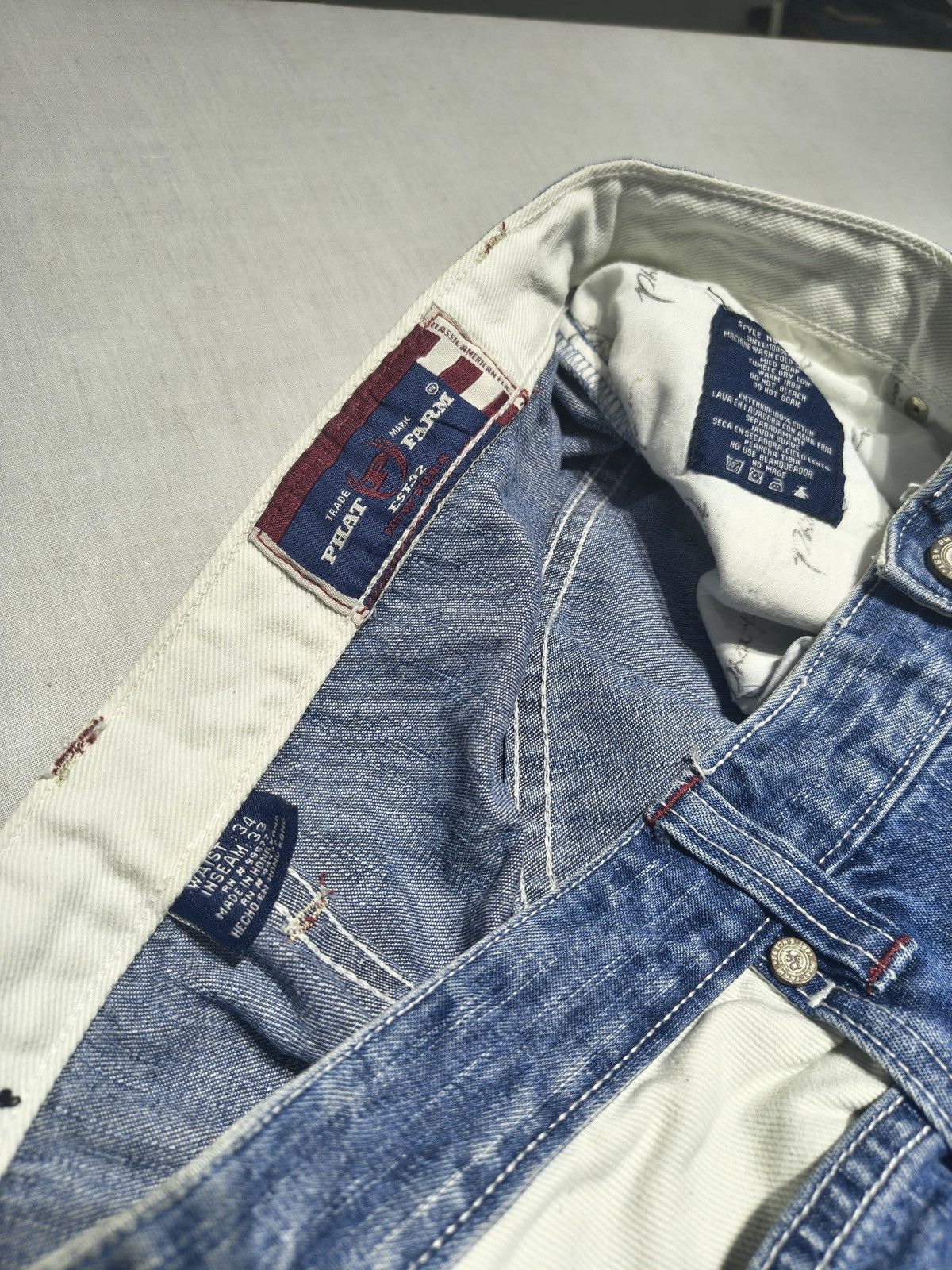 Southpole PHAT FARM INSANE PATCH WORK BAAGY JEANS 🚀(012) Size US 32 / EU 48 - 12 Thumbnail