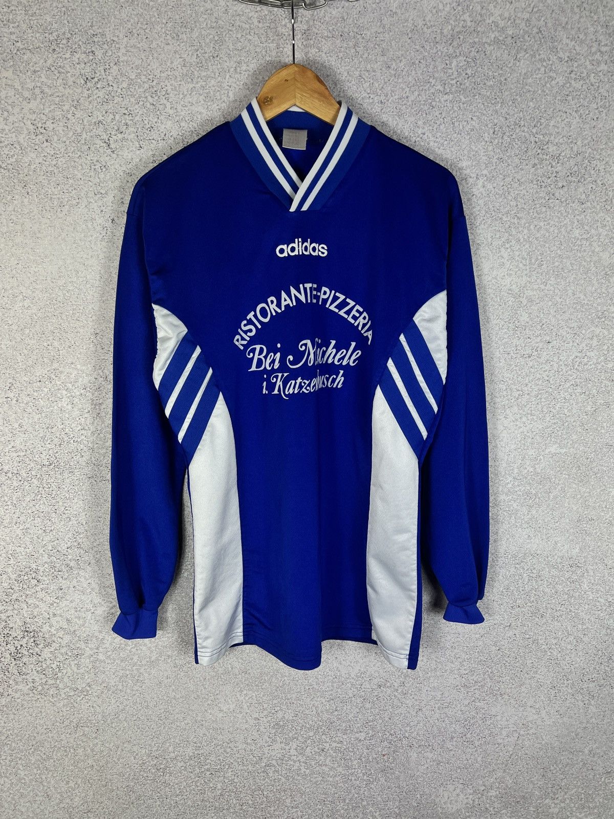 Adidas Vintage 90s Adidas Soccer Longsleeve Jersey Blokecore Shirt Size US L / EU 52-54 / 3 - 1 Thumbnail