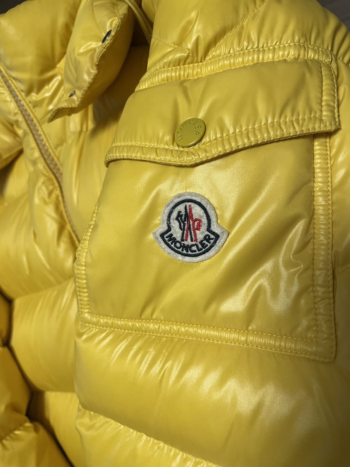 Moncler Yellow Maya Down Jacket Size US L / EU 52-54 / 3 - 3 Thumbnail