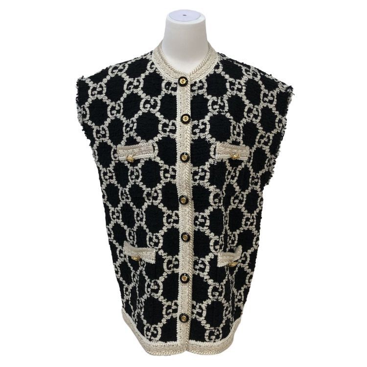 Gucci Gucci Monogram Tweed Vest Size 38 Size XS / US 0-2 / IT 36-38 - 1 Thumbnail
