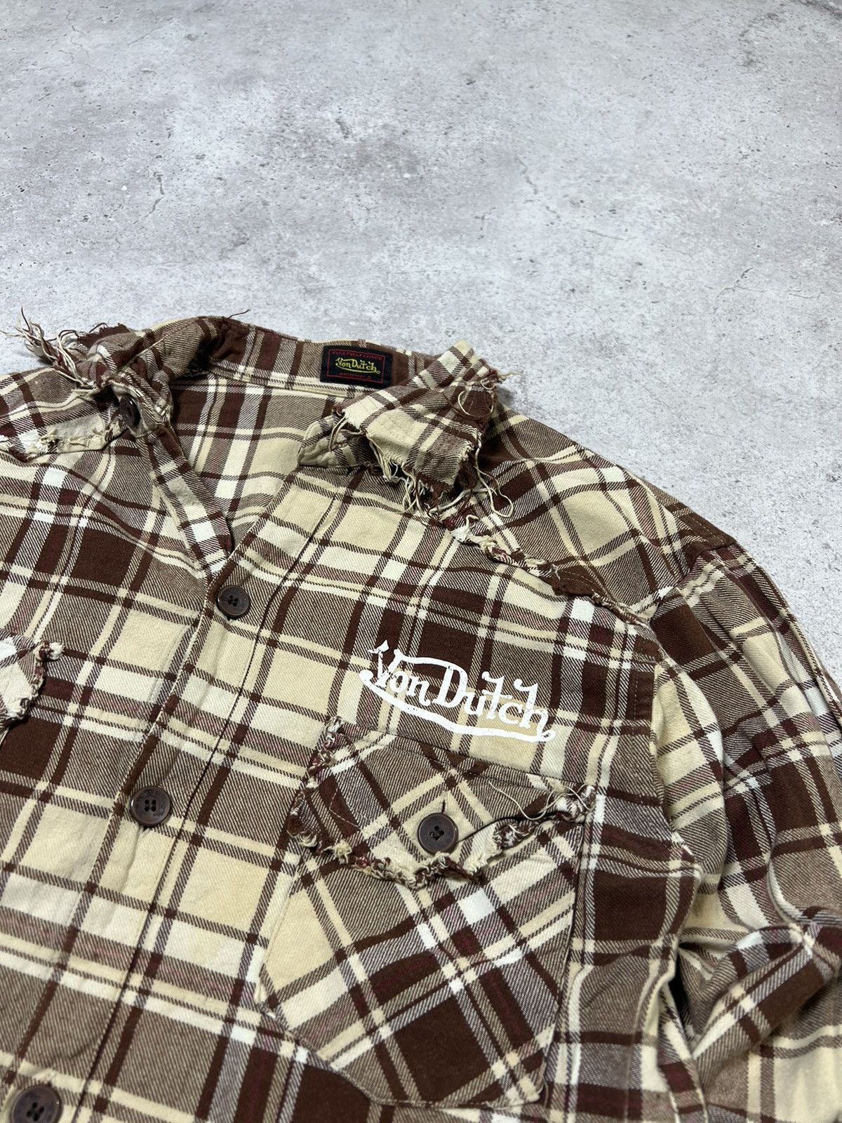 Vintage Vintage Von Dutch Sherpa Lined Flannel Button Up Shirt Size US S / EU 44-46 / 1 - 3 Thumbnail