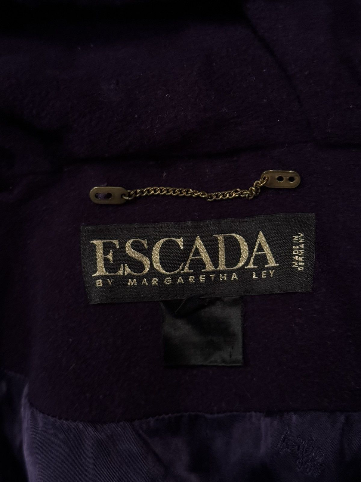 Escada × Escada Sport × Vintage Escada 1990s vintage wool purple hooded coat Size XL / US 12-14 / IT 48-50 - 9 Thumbnail