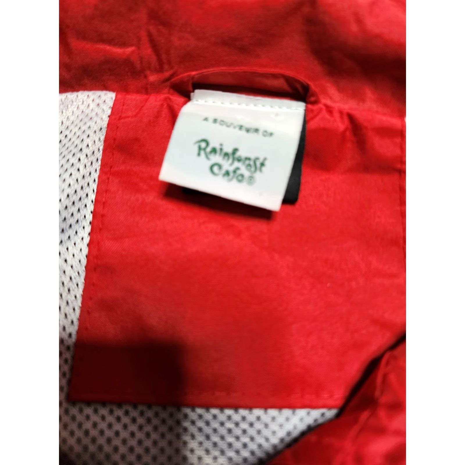 Etro Rainforest Cafe Windbreaker Jacket Mens L Red Lightweight Full Zip Retro Style Realistic Search Keywords Size US L / EU 52-54 / 3 - 6 Thumbnail