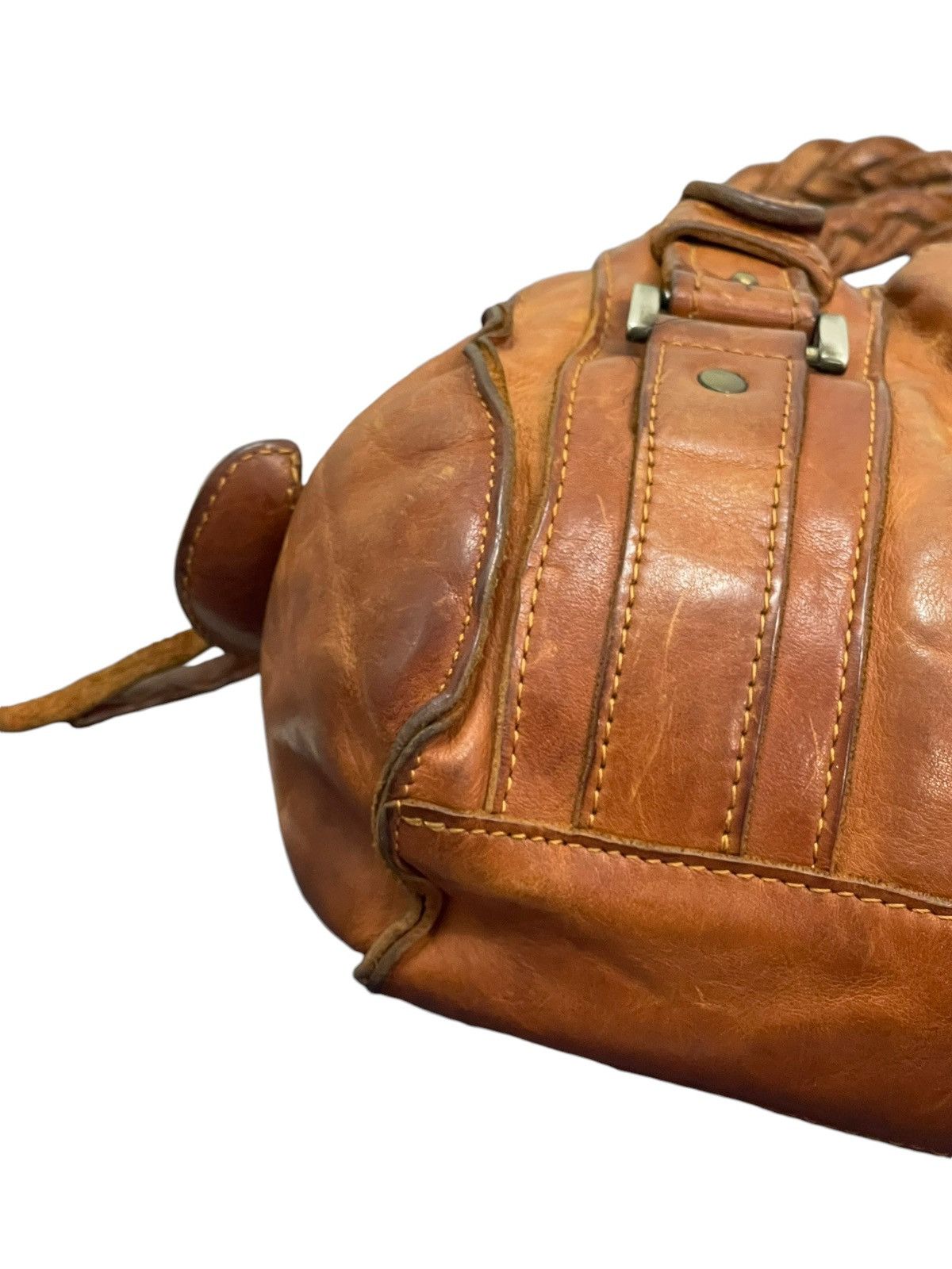 Genuine Leather Full Leather Patina Unknown Japan Tote Shoulder Bag 4🟩 Size ONE SIZE - 15 Thumbnail