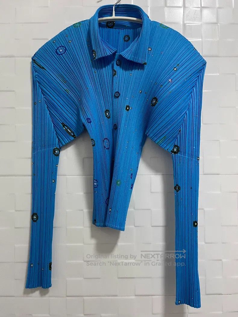 Issey Miyake Issey Miyake Blue Jacket Size L / US 10 / IT 46 - 2 Thumbnail