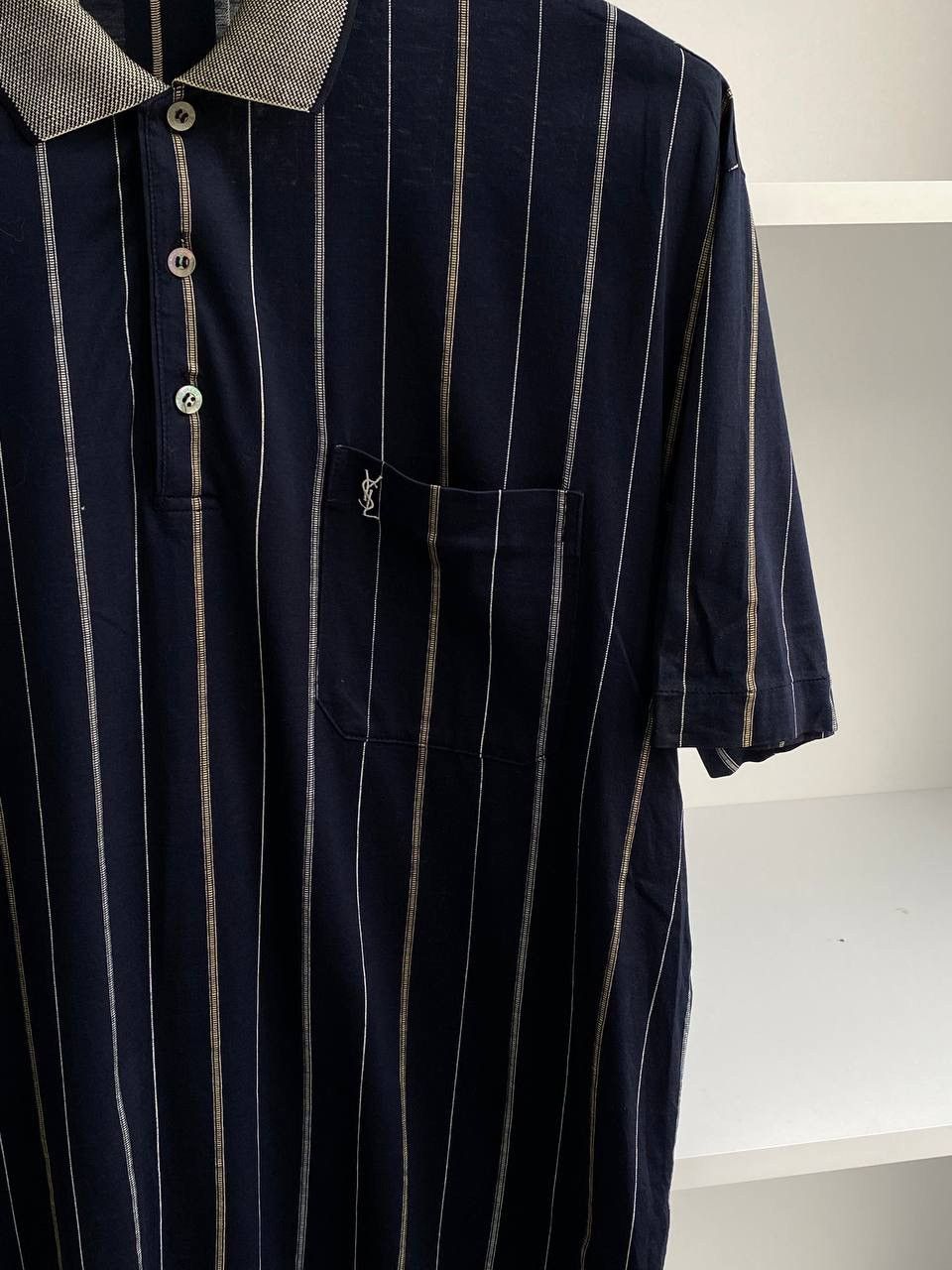 Vintage × Yves Saint Laurent Vintage Yves Saint Laurent Polo Tee Shirt Size US L / EU 52-54 / 3 - 3 Thumbnail