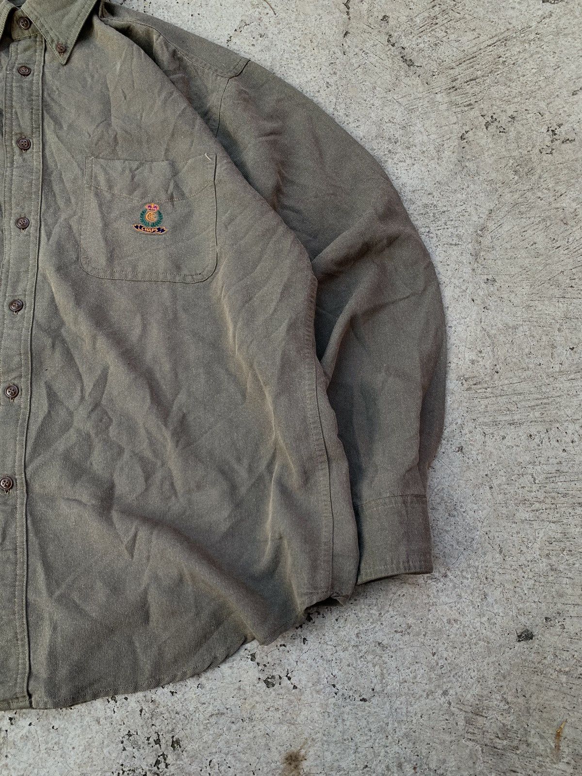 Chaps Ralph Lauren Vintage 90s 90s Chaps Lauren Button Up Logo Pocket Shirt Size US XL / EU 56 / 4 - 4 Thumbnail