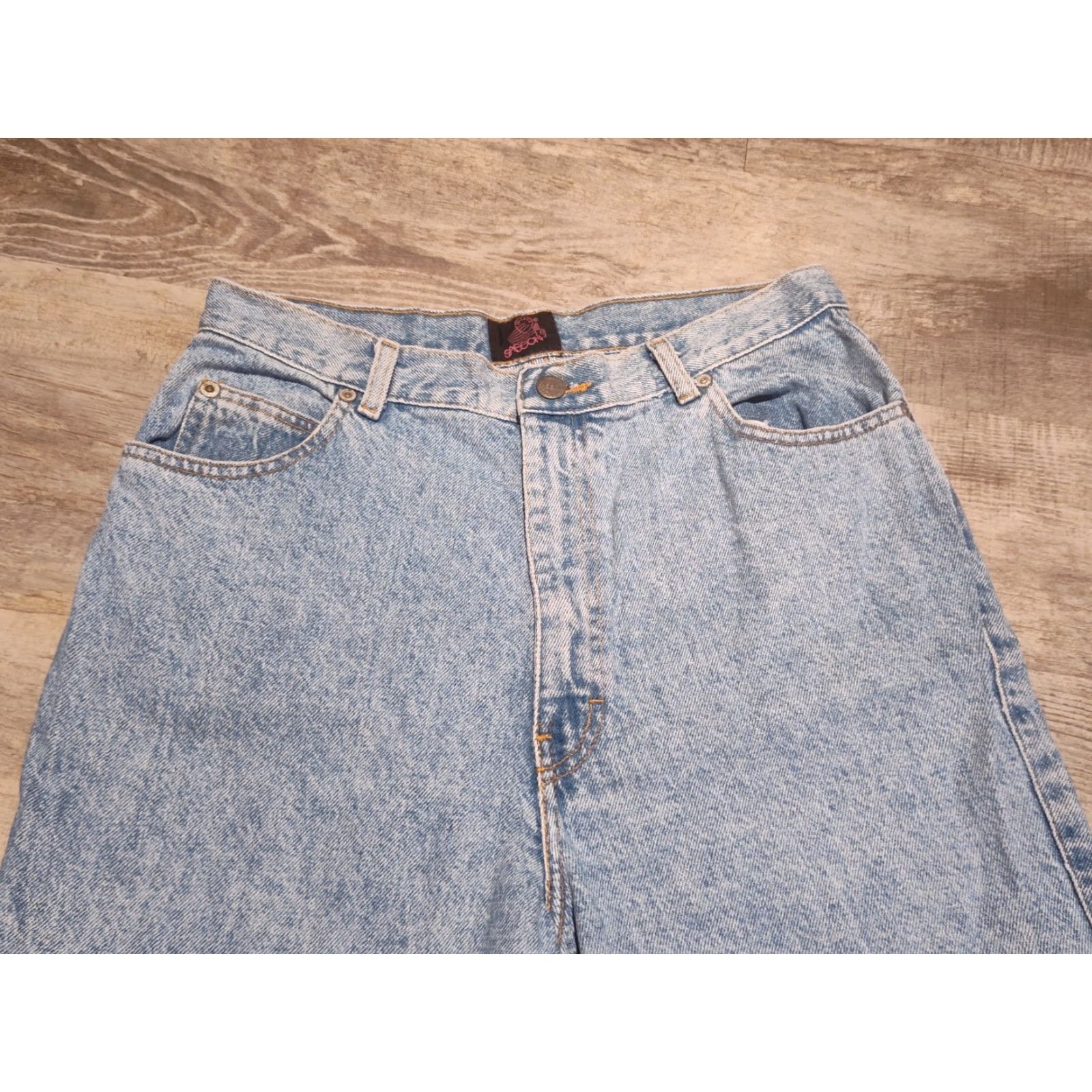 Vintage VINTAGE Sassoon Jeans Women High Rise Mom 13/14 Blue Bow Ties 80s 90s Denim, 5-Pocket, Light Wash, Regular Fit, Mexico, Womens Size 34" / US 12 / IT 48 - 4 Thumbnail
