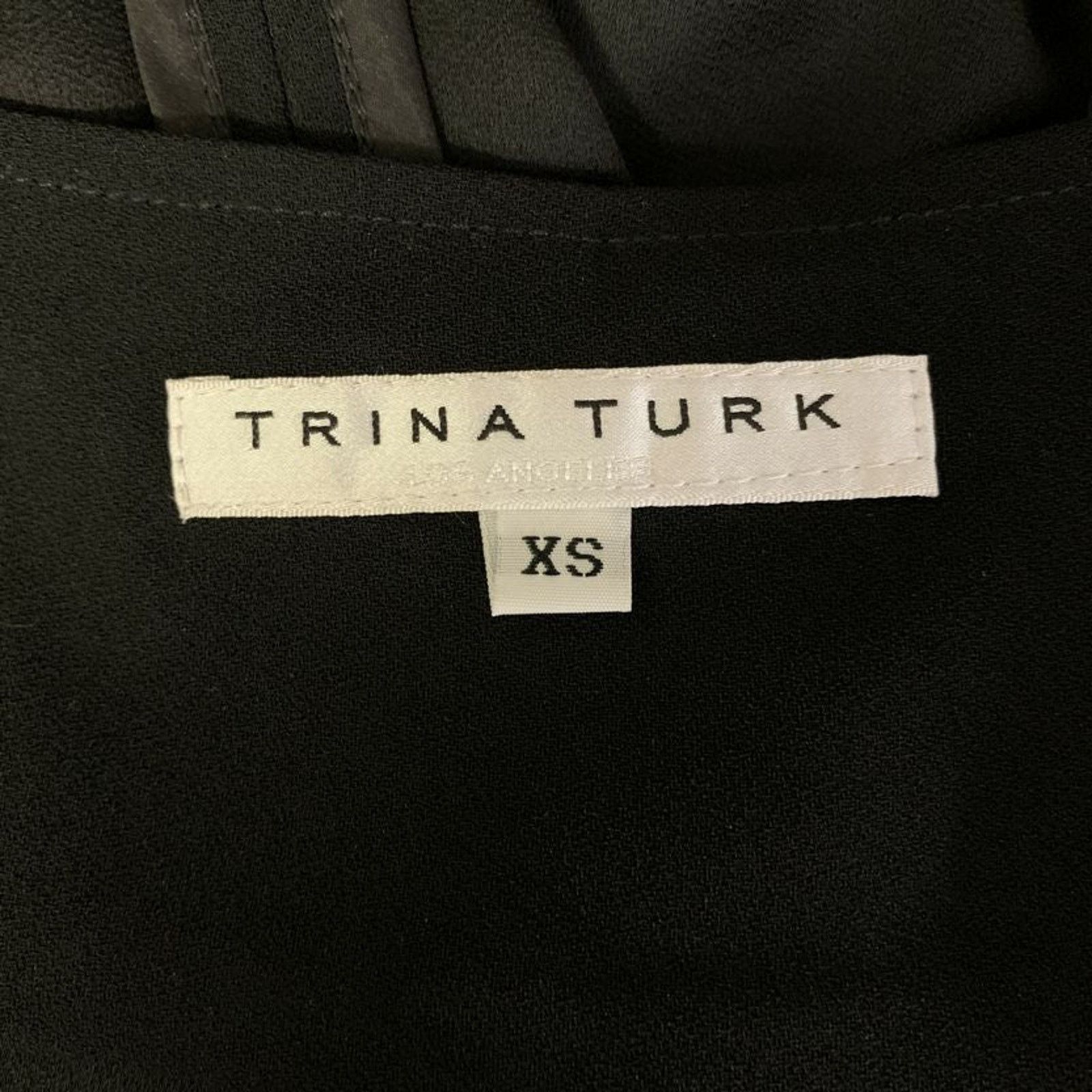 Trina Turk TRINA TURK XS Black Gold Polyester Sleeveless Casual Top Size XS / US 0-2 / IT 36-38 - 5 Thumbnail
