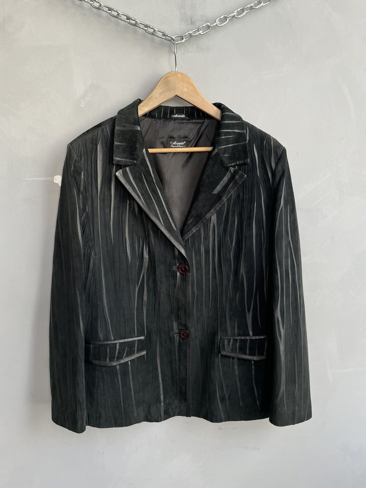 Lather blazer jacket y2k archive 2000s rick owens style y2k