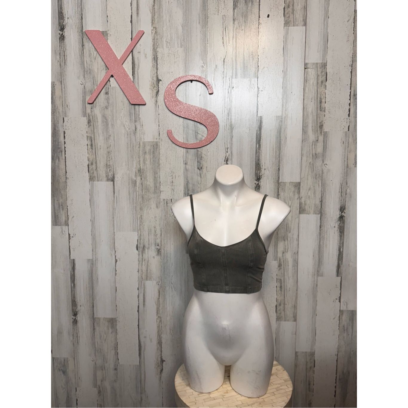 Other OFFLINE by Aerie Green Crop Tank Top XS Size XS / US 0-2 / IT 36-38 - 1 Thumbnail