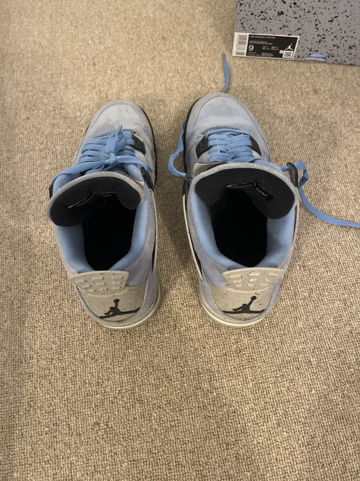 Jordan Brand Air Jordan 4 Retro University Blue OG Box Size 9.5 Used Size US 9.5 / EU 42-43 - 2 Thumbnail