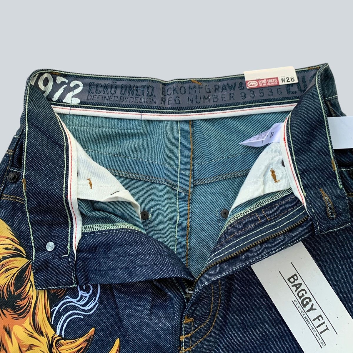 Ecko Unltd. Vintage 2000 Ecko Unltd. Rhino City Graffiti Print Baggy Fit Size US 28 / EU 44 - 15 Thumbnail