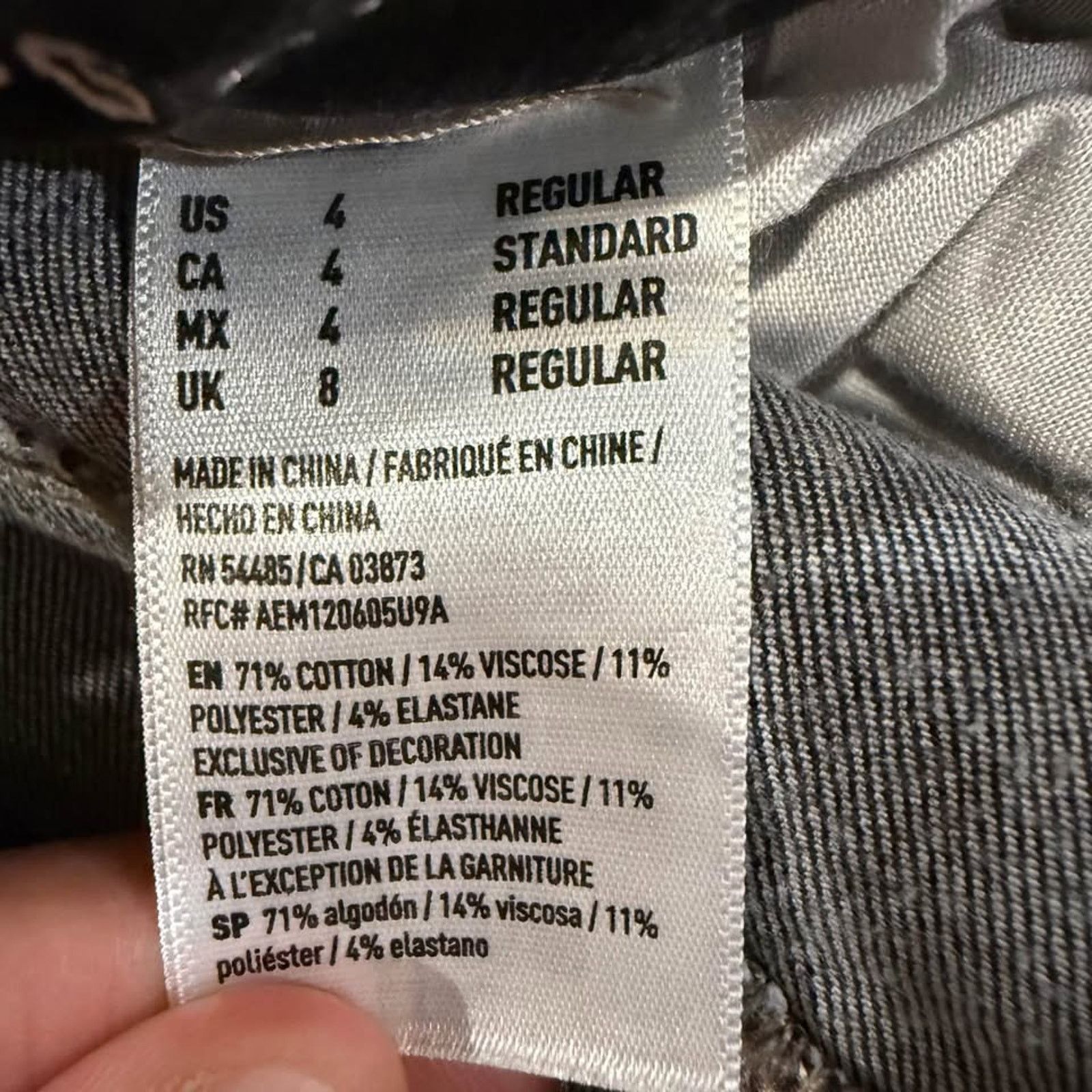 American Eagle Outfitters American Eagle High Rise Jegging Crop Denim Jeans Womens 4R Size 27" / US 4 / IT 40 - 8 Thumbnail