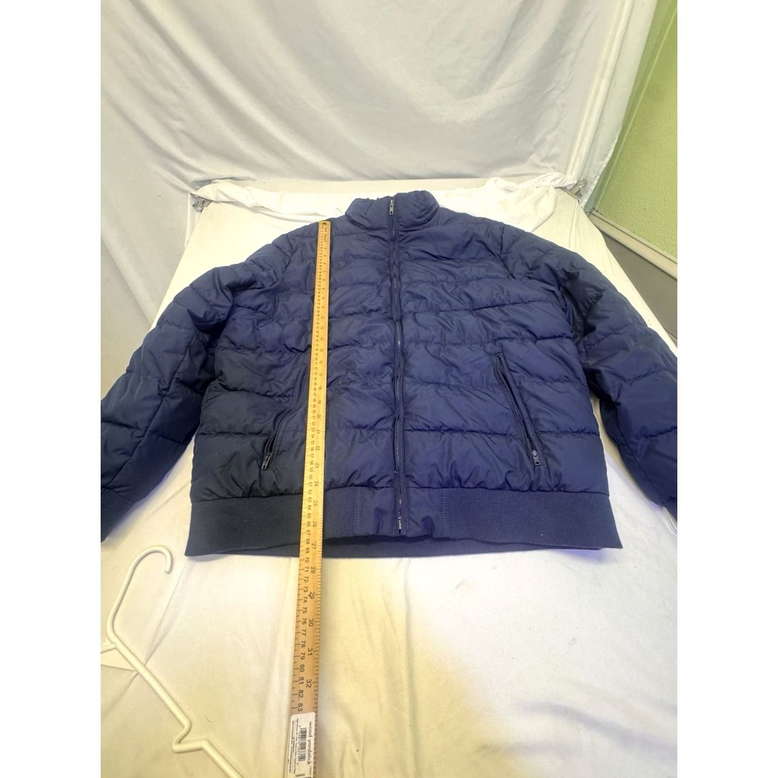 Gap GAP Puffer Jacket Women XL Navy Blue Mid-Length Full Zip Zip Pockets Nylon Primaloft Wind-Resistant Quilted Solid Long Sleeve Regular Jacket Size XL / US 12-14 / IT 48-50 - 6 Thumbnail