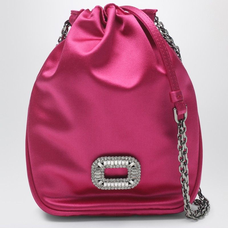 Roger Vivier Roger Vivier Nano Pilgrim Bag In Fuchsia Satin Size ONE SIZE - 1 Thumbnail