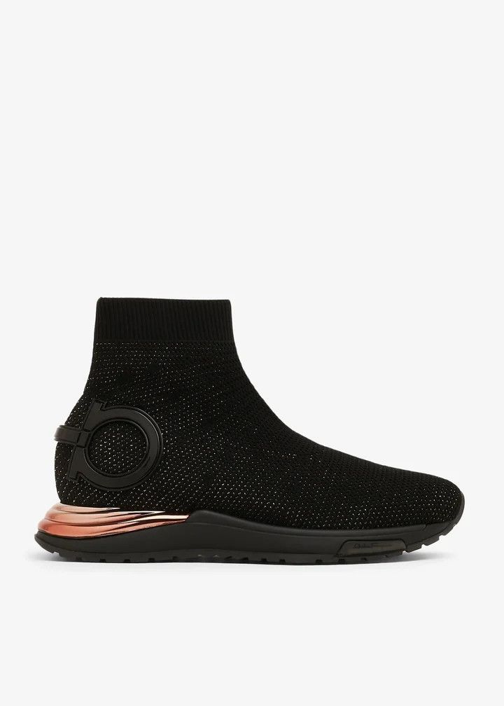Salvatore Ferragamo o1y0426 Hi-Top Sneakers in Black Size US 5.5 / IT 35.5 - 1 Thumbnail