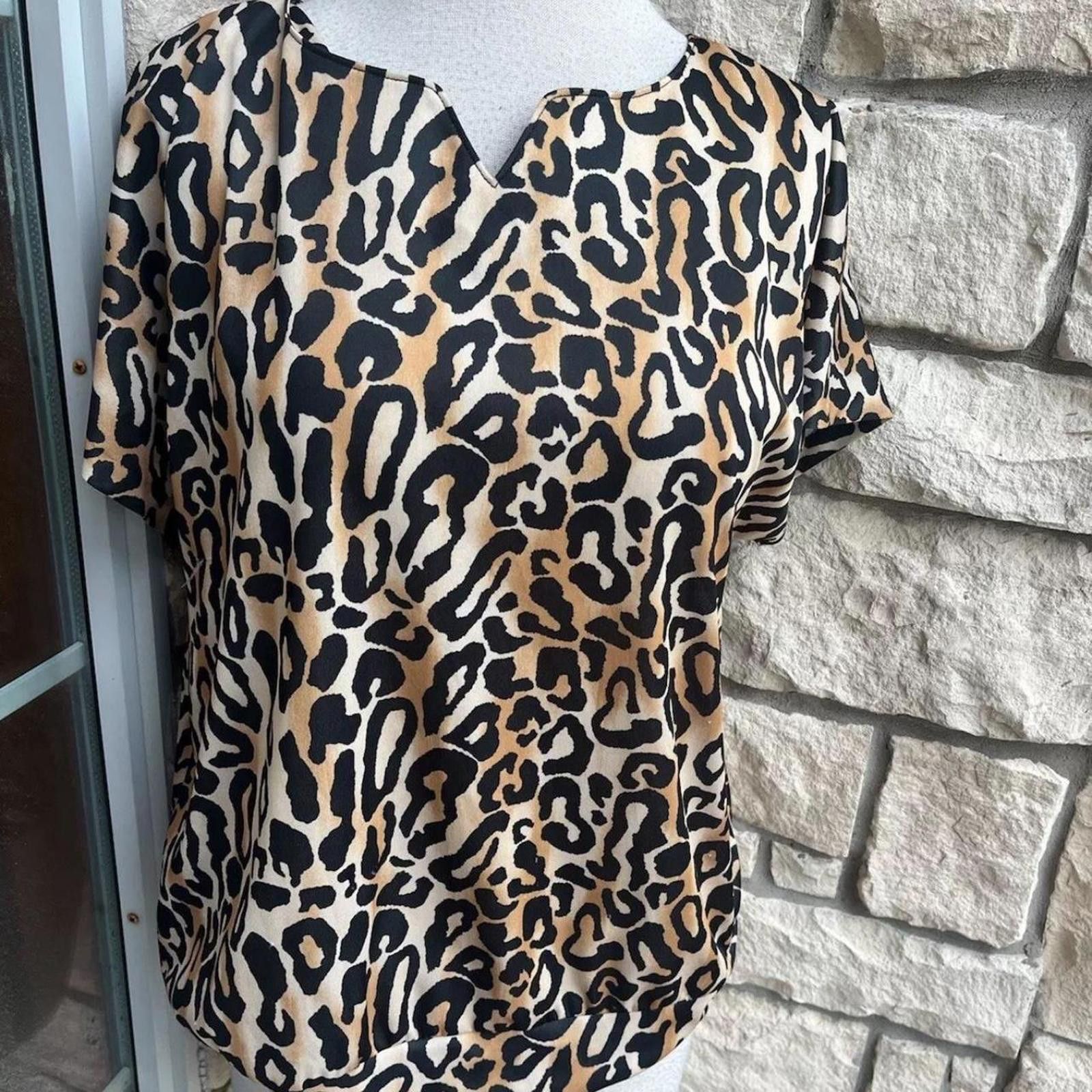 Other Vintage Frayne Silky Blouse animalprint top blouse medium. Size M / US 6-8 / IT 42-44 - 2 Thumbnail