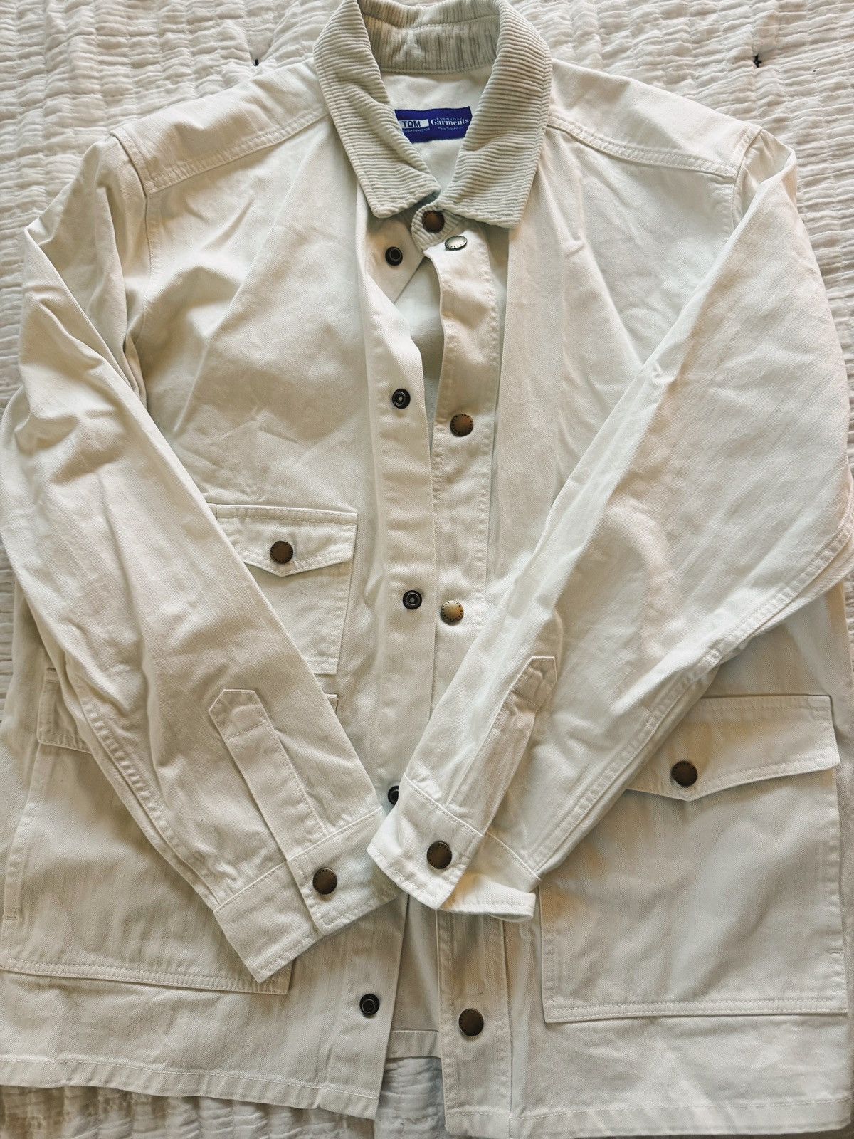 white chore jacket