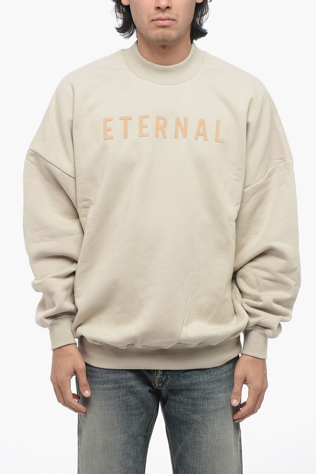 Fear of God og1mm0825 Brushed Cotton Eternal Sweatshirt in Beige Size US XL / EU 56 / 4 - 1 Thumbnail