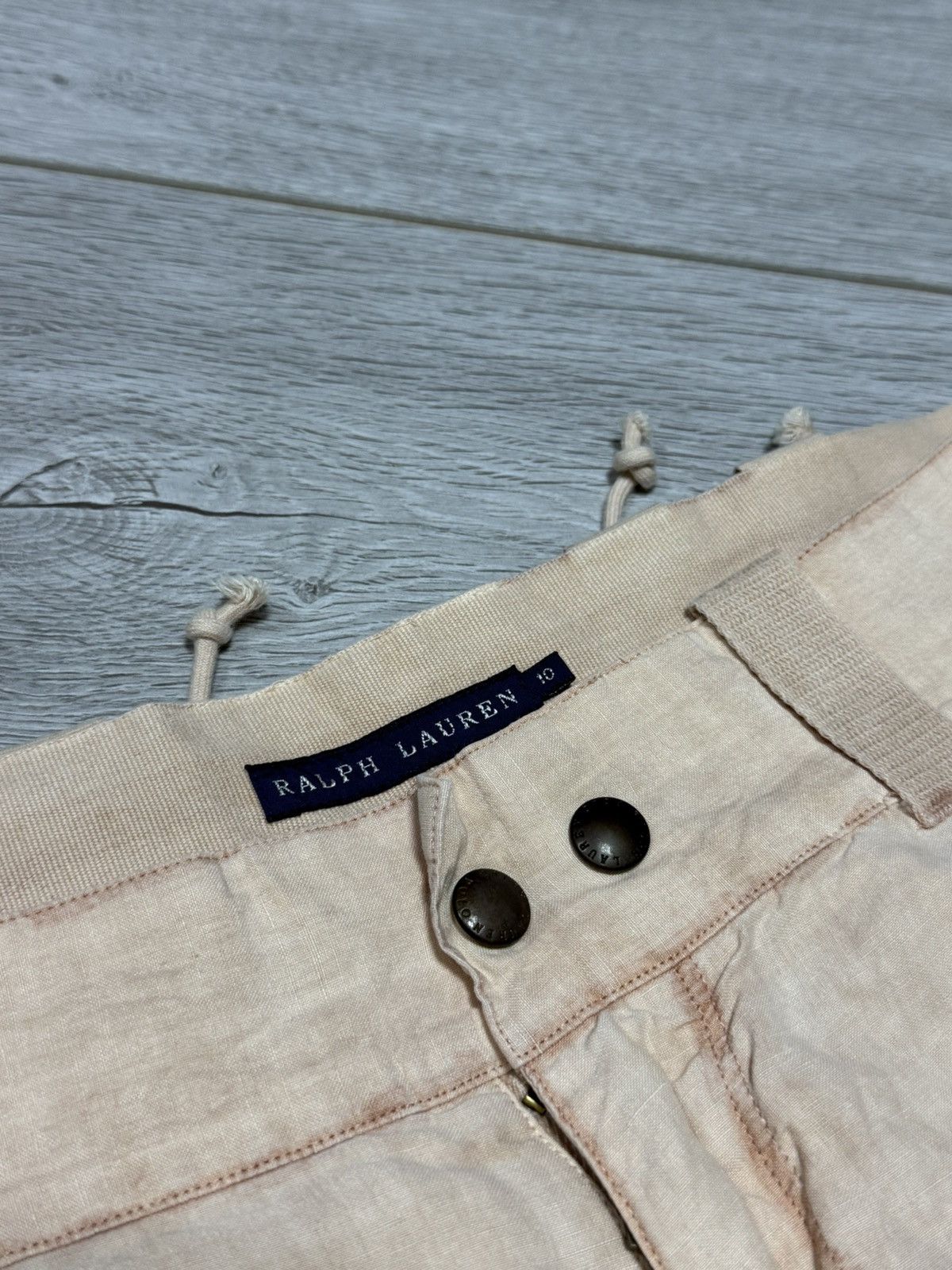 Polo Ralph Lauren POLO linen silk cargo miltipocket military style pants Size US 34 / EU 50 - 5 Thumbnail