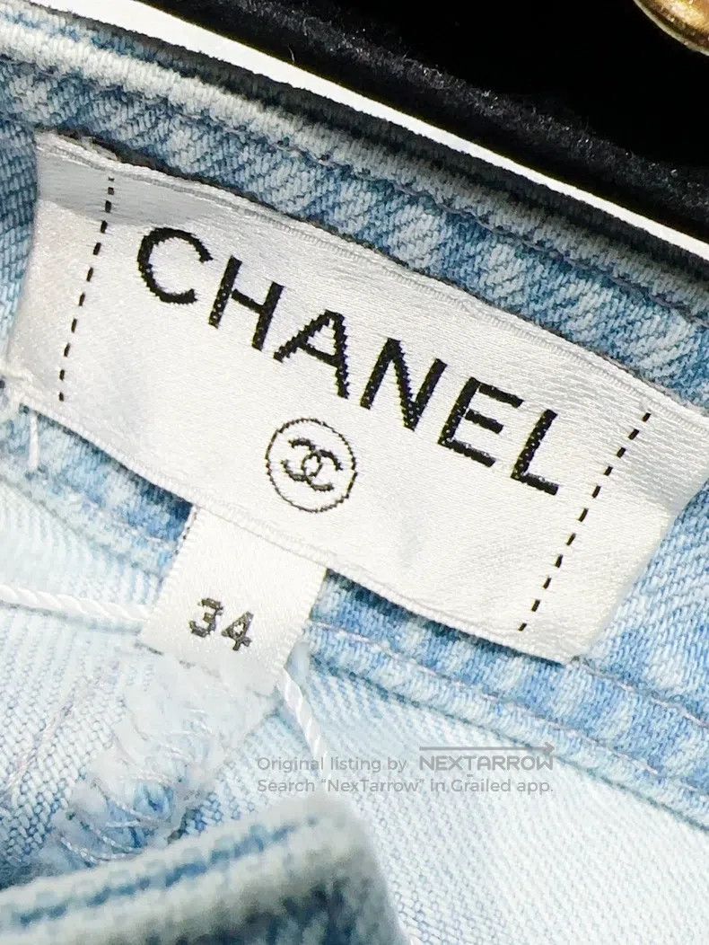 Chanel Chanel 24M light blue gradient coated jeans straight pants Size 42" / US 20 - 5 Thumbnail