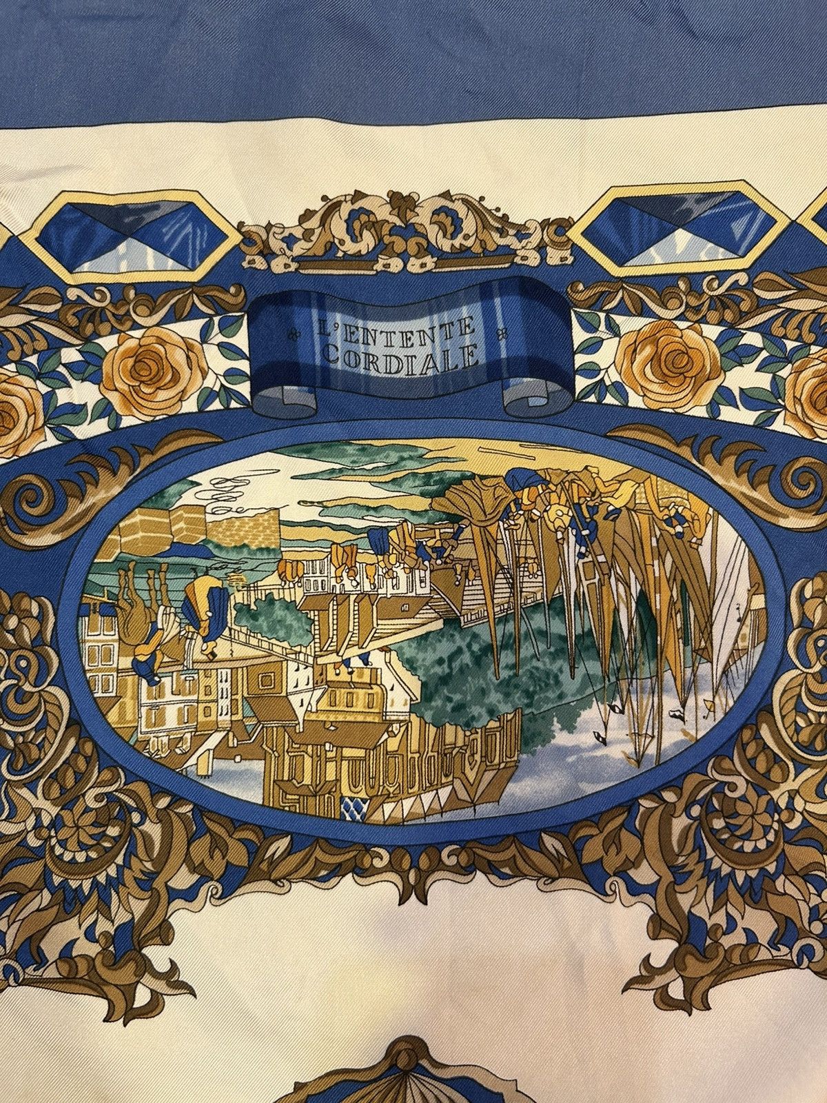 Hermes Vintage Hermes L'entente cordiale silk scarf Size ONE SIZE - 3 Thumbnail