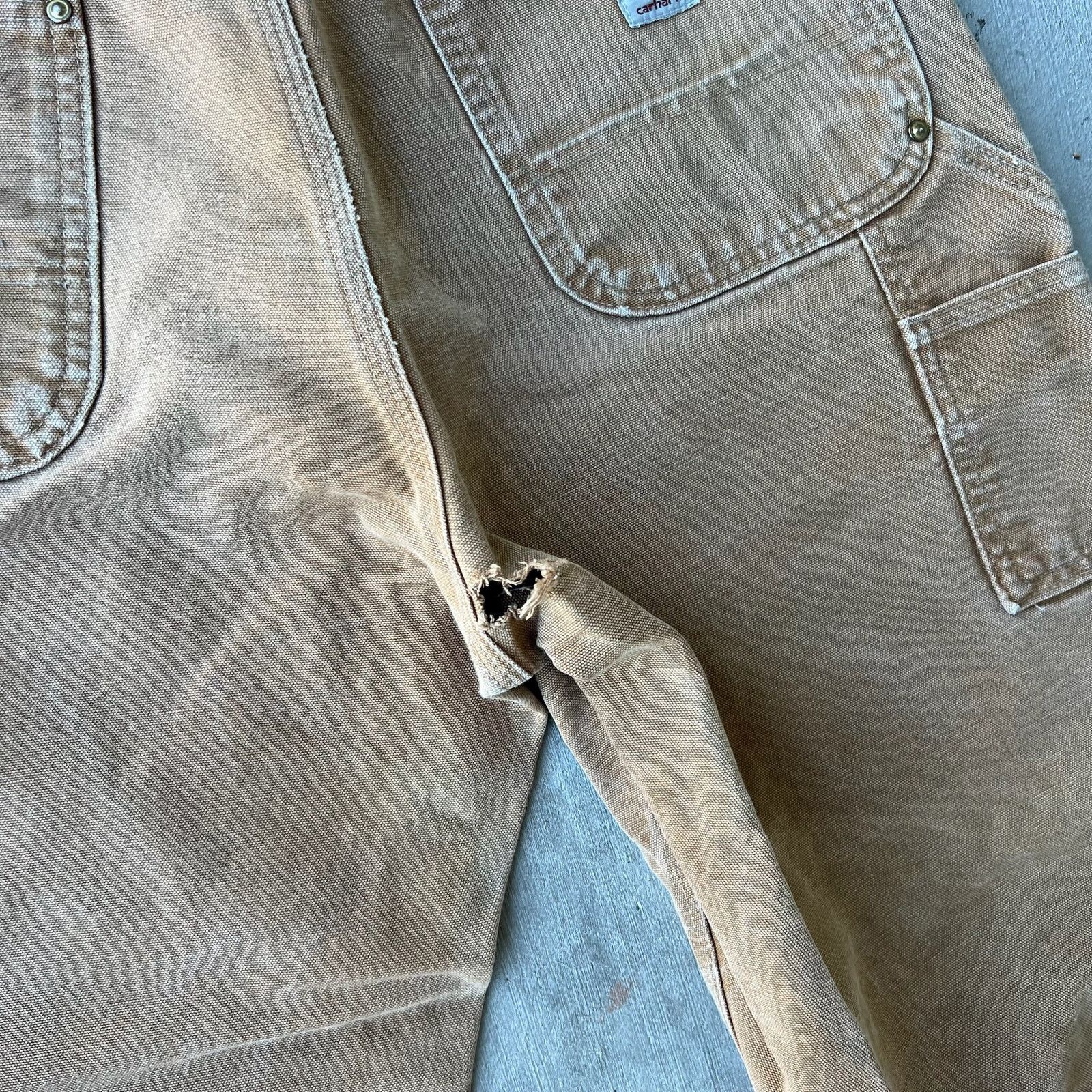 Carhartt × Vintage Carhartt brown double knee work wear carpenter pants Size US 33 - 6 Thumbnail