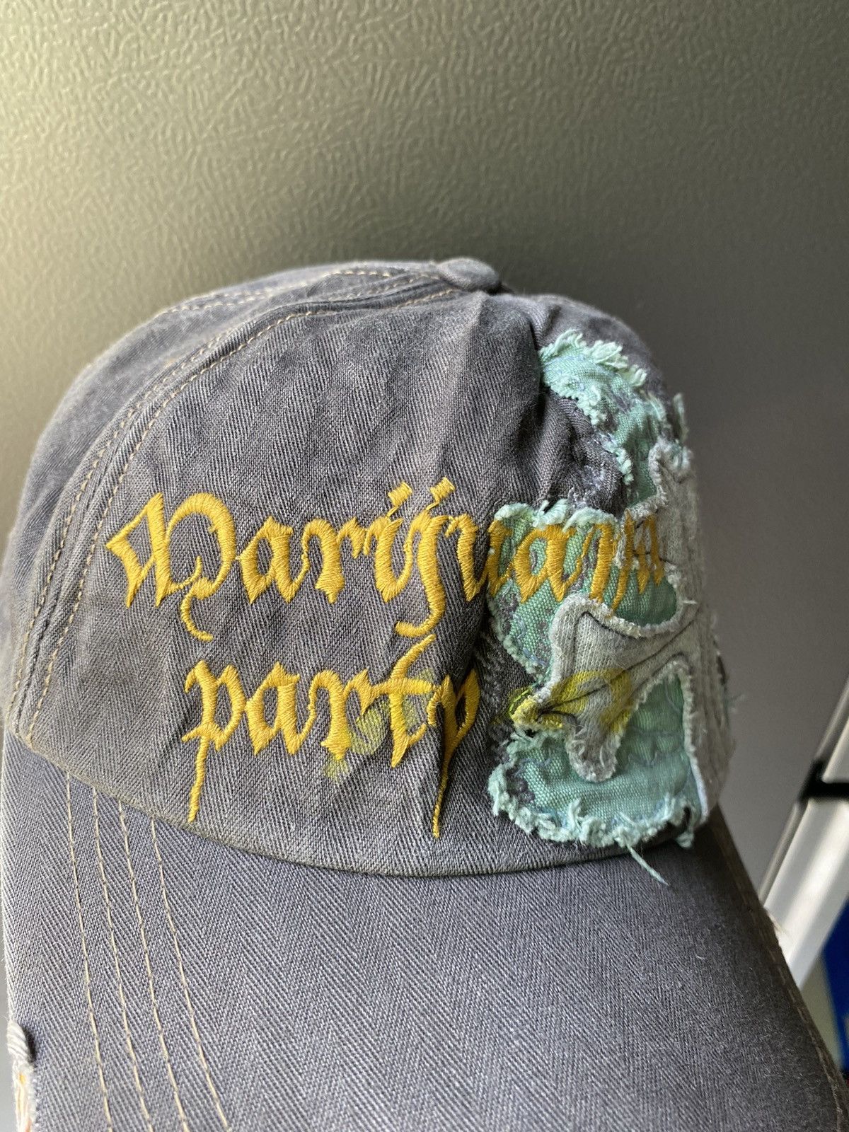 Hysteric Glamour × If Six Was Nine Vintage marijuana party cross embroidery distressed hats Size ONE SIZE - 2 Thumbnail