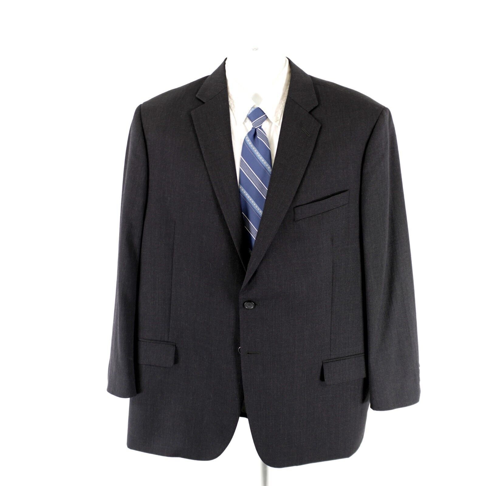 Joseph & Feiss Joseph & Feiss Executive Fit Wool Gray 2 Button Suit Jacket Size 46R - 5 Thumbnail