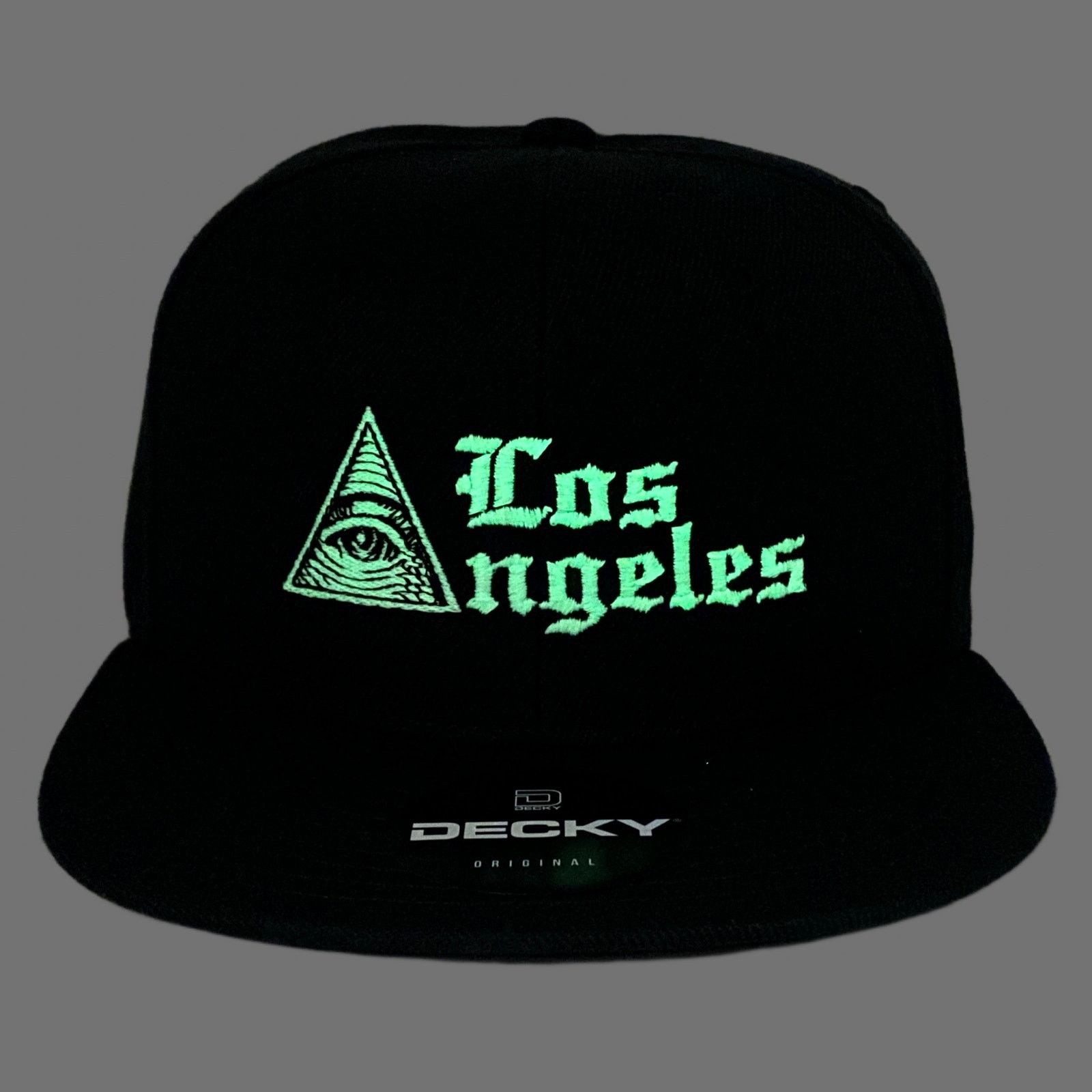 Other Los Angeles Illuminati Snapback Hat All BLK GLOW In The Dark Size ONE SIZE - 3 Thumbnail