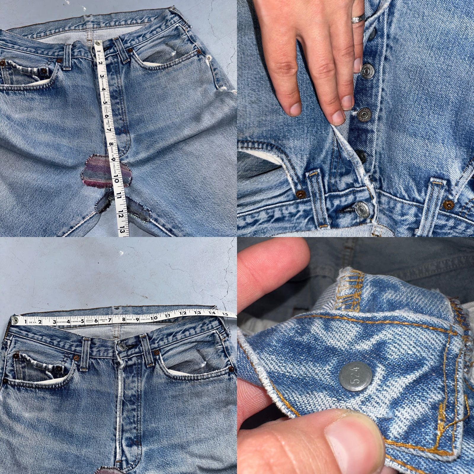 Levi's VINTAGE Levi's 501 Jeans 29 Light Blue 80s Redline Selvedge USA Men Size US 29 - 8 Thumbnail