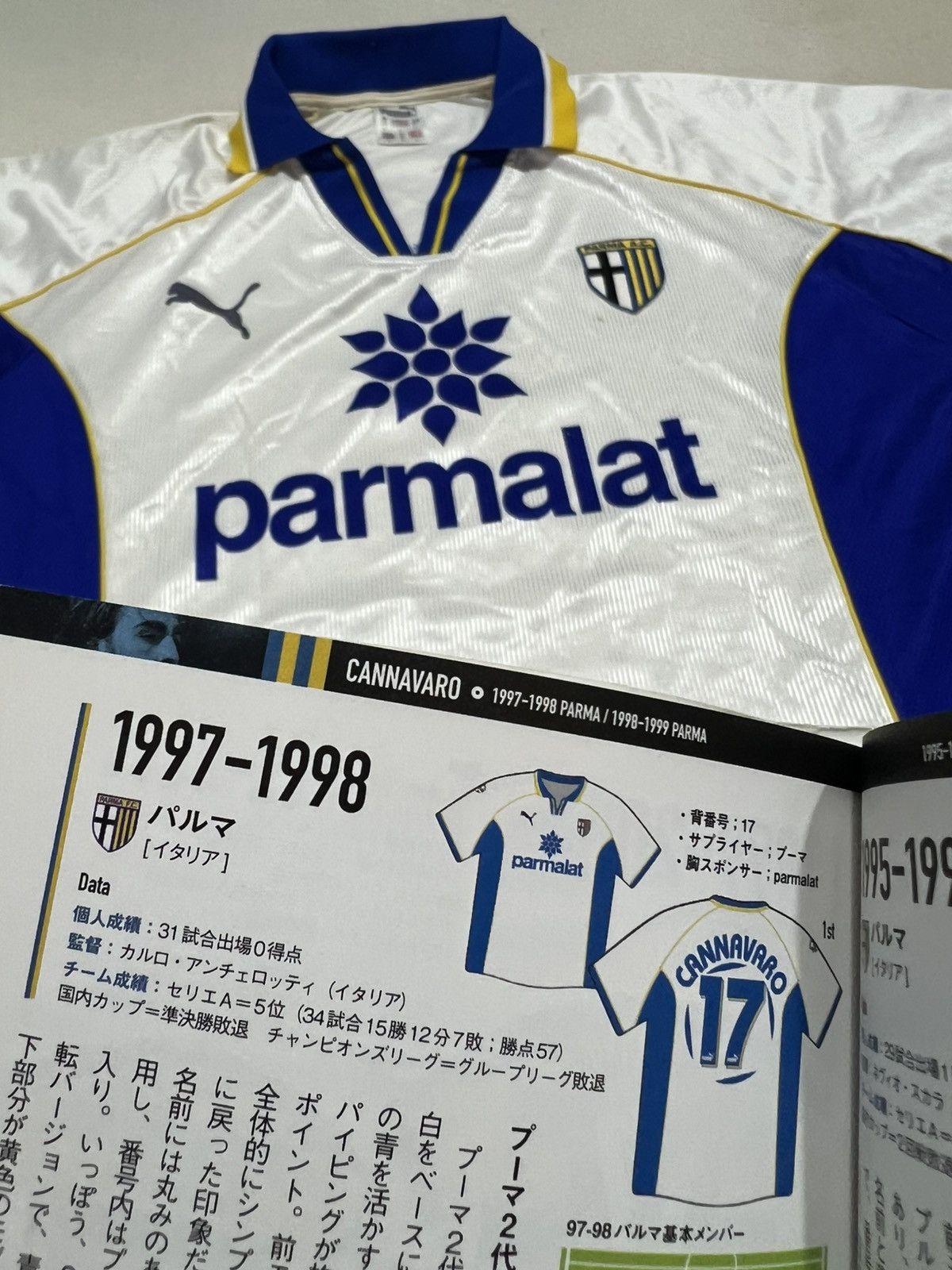 Puma Parma 1997-98 Puma Home Jersey Size US L / EU 52-54 / 3 - 2 Thumbnail