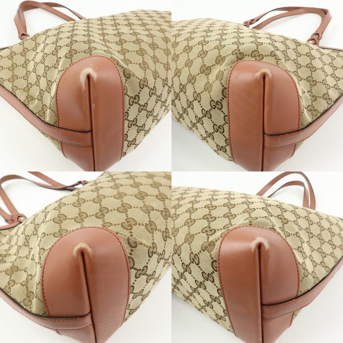 Gucci Gucci GG Canvas & Leather Tote Tan Size ONE SIZE - 5 Thumbnail