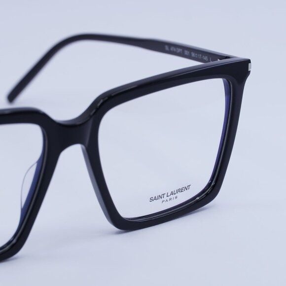 Saint Laurent Paris 🕶️ New Saint Laurent SL474 OPT 001 Eyeglasses - Black Frame Size ONE SIZE - 6 Thumbnail