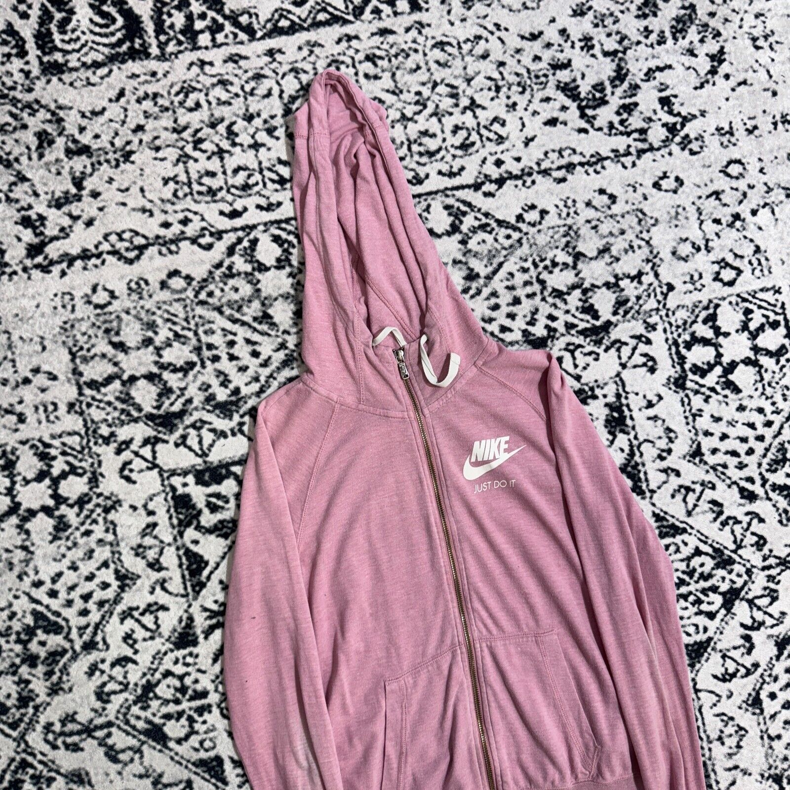 Nike × Vintage Nike Powder Pink Cotton Hoodie Zip Size S Tech Fleece Sport Size US S / EU 44-46 / 1 - 3 Thumbnail