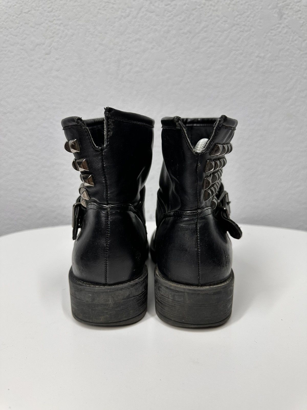 New Rock Vintage Leather Metal AS 98 Boots Rare Kapital Vibe Rick Size US 6 / IT 36 - 8 Thumbnail