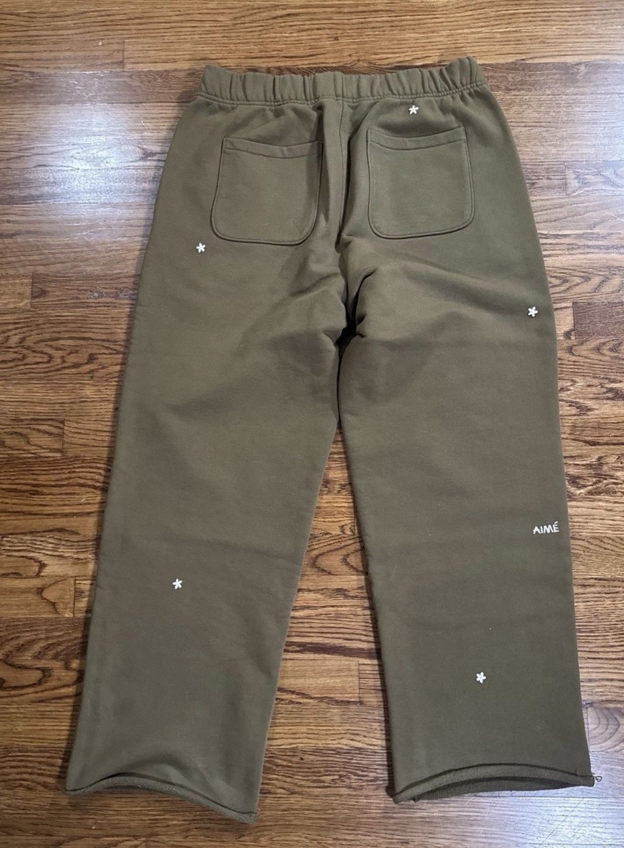 Aime Leon Dore Aime Leon Dore Olive Green Floral Embroidered Sweatpants XL Size US 36 / EU 52 - 5 Thumbnail