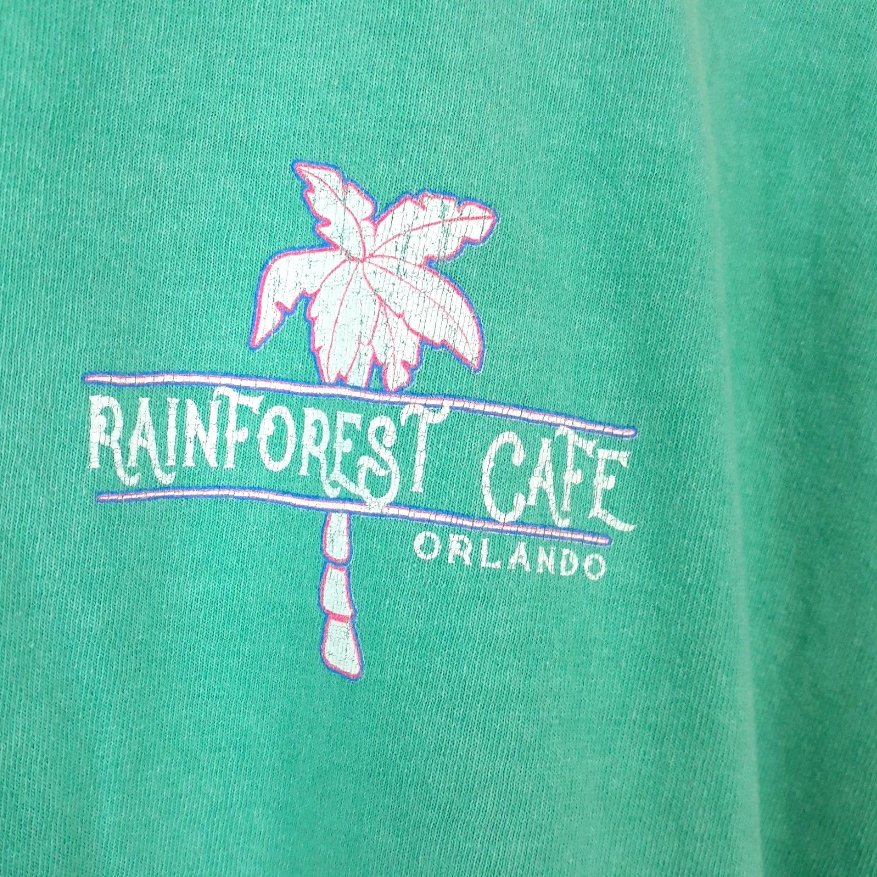 Paradise VINTAGE Rainforest Cafe Tee Shirt Short Sleeve 2XL Teal Unisex Adults Crew Neck Florida Size US XXL / EU 58 / 5 - 6 Thumbnail