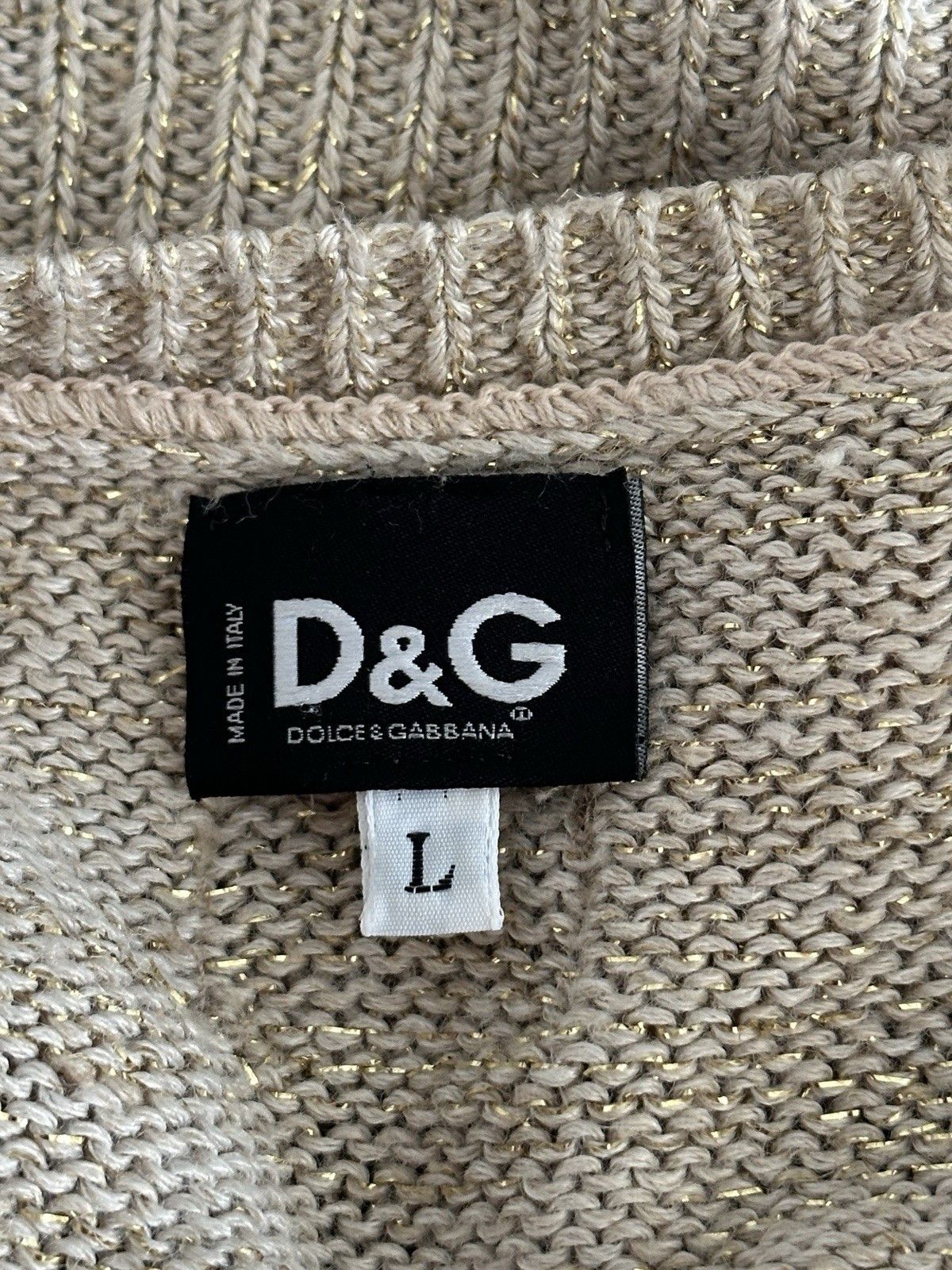 Dolce & Gabbana D&G Dolce&Gabbana Viscose Linen Knit Top Sweater Size L Size L / US 10 / IT 46 - 10 Thumbnail