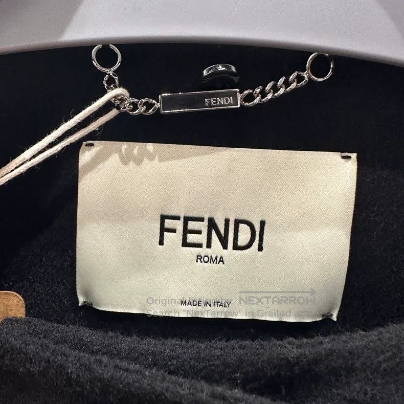 Fendi Fendi Fox Fur Collar Floral Buckle Wool Coat Size XS / US 0-2 / IT 36-38 - 3 Thumbnail