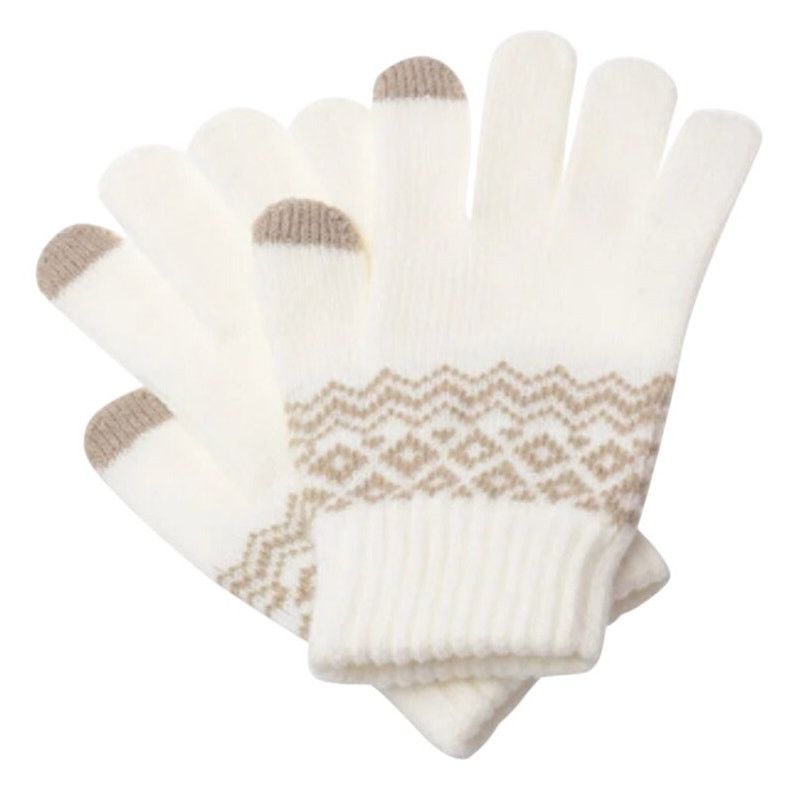Shein Women's Fashion Touchscreen Gloves in Beige, Size OS Size ONE SIZE - 1 Preview